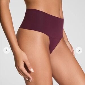 Spanx SuperSmooth Undie-Tectable Thong Plum Berry XS